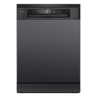 Premium 15 Place Black Stainless Steel Dishwasher - 600mm